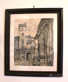 Incisione Dante Ricci Serra San Quirico 1879