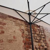 5 ombrelloni a parete e solo 3 basi