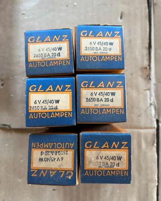 Lotto 6 Lampadine x auto Vintage 6 Volt