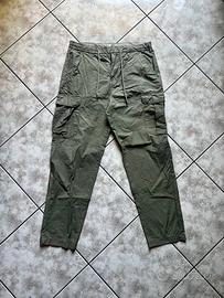 Pantalone Cargo Pull&Bear Verde Khaki Loose Fit 40