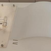 Lampadario/Applique/plafoniera in vetro bianco opa