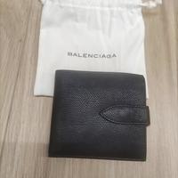 Portafogli Balenciaga uomo in pelle nera