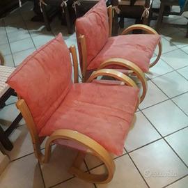 Poltroncine vintage anni 70 legno
