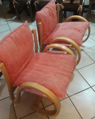 Poltroncine vintage anni 70 legno
