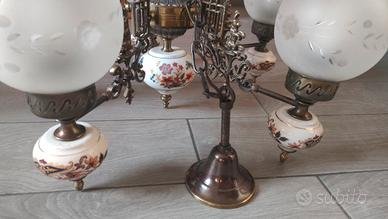 lampadario 5 luci vintage 