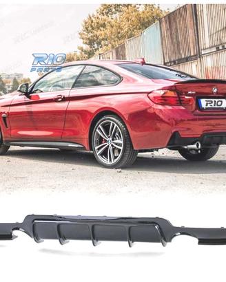 DIFFUSORE BMW F32 F33 F36 LOOK M PERFORMANCE NERO 