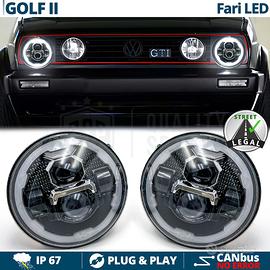 FARI Full LED Per VW GOLF MK2 Angel Eyes OMOLOGATI