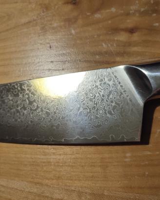 Coltello Nakiri da Cucina in damasco manico legno