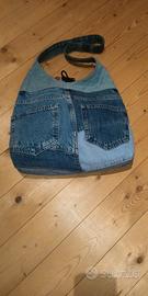 Borsa in jeans double face