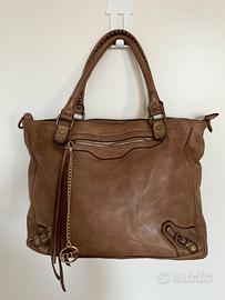 Borsa shopper in vera pelle