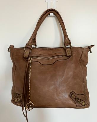 Borsa shopper in vera pelle