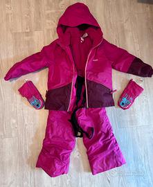 Completo tuta da sci/neve bambina Decathlon 3 anni