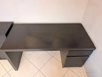 Scrivania MALM ikea marrone