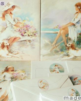 💌 KARTOS Vintage 1970 CARTA da LETTERE Made Italy