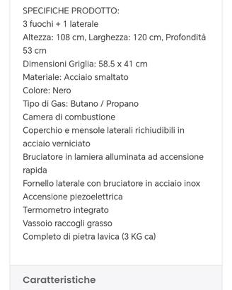 barbecue ke grill a 3 fuochi 