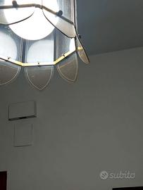 lampadario in vetro e ottone NUOVO