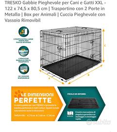 gabbia pieghevole per cani