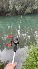 canna da pesca + mulinello abu garcia