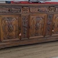 madia in legno lavorato 220 x 54 x 113