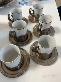 Set di 6 tazzine caffè vintage