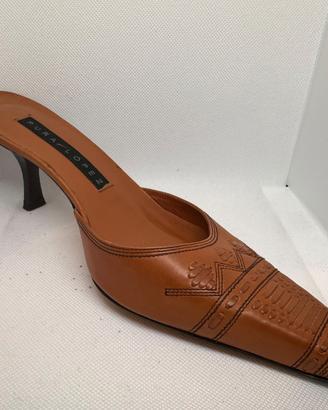Sabot Pura López n. 37.5 in vera pelle cuoio