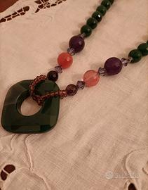 collana artigianale di pietre dure (giada)