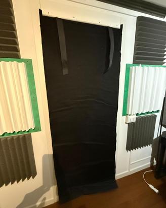 Tenda insonorizzante per porta finestra singola