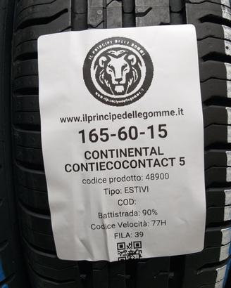 2 GOMME 165 60 15 CONTINENTAL A48900