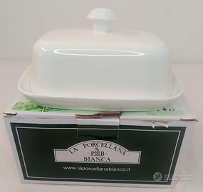 La Porcellana Bianca - Burriera con coperchio