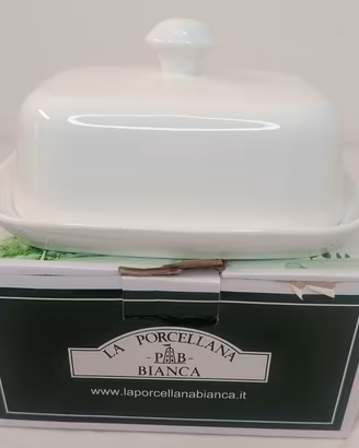 La Porcellana Bianca - Burriera con coperchio