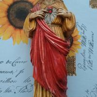 Statua Sacro Cuore in ceramica altezza 30cm.