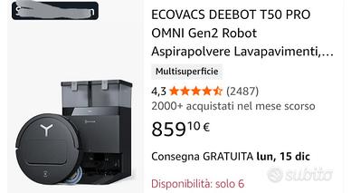 ECOVACS DEEBOT T50 PRO OMNI Gen2 Robot Aspirapolve