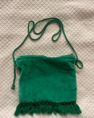 Borsa in velluto con tracolla