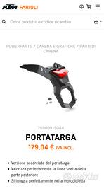 porta targa KTM 690 Power parts 