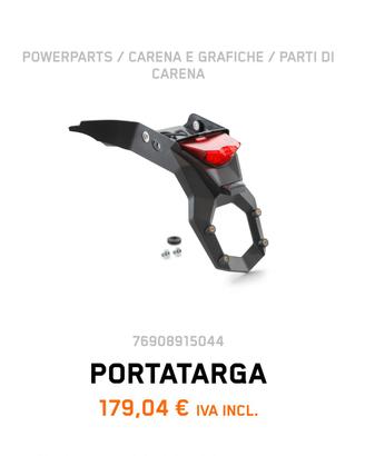 porta targa KTM 690 Power parts 