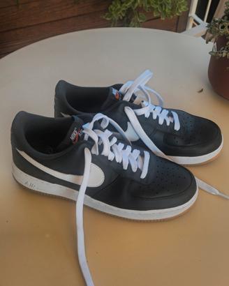 Nike Air Force 1 Nere Swoosh bianco - Tg 46