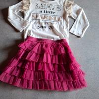 Set 2 pezzi bambina top e gonna Idexè 36 mesi