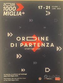 Ordine di partenza Mille Miglia 2025