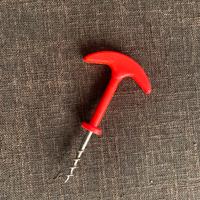 Cavatappi manuale vintage con manico rosso