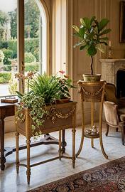 Elegante Coppia Fioriere Portavaso Stile Luigi Xvi