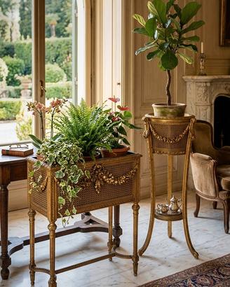 Elegante Coppia Fioriere Portavaso Stile Luigi Xvi