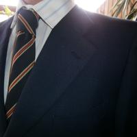 Giacca sartoriale blu in fresco di lana -52