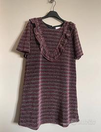 Vestito corto a righe multicolore