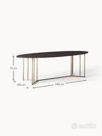 tavolo ovale in legno