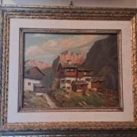 quadro con paesaggio montano, pittore Endah R.