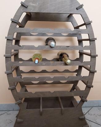 Cantinetta porta bottiglie a botte