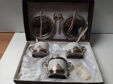 2 tazze the e zuccheriera in argento mod.dep.800