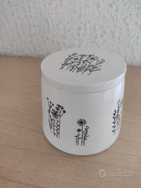 Vaso contenitore in gesso ceramico