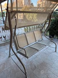 Dondolo 3 posti con tettoia