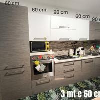 Cucina 3 metri e 60 usata